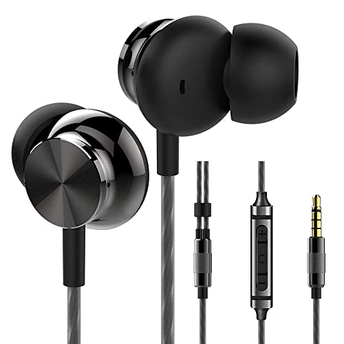 Betron BS10 Earphones Wired Headphones in Ear Noise Isolating Earbuds with Microphone and Volume Control Powerful Bass Driven Sound, 12mm Large Drivers, Ergonomic Design
