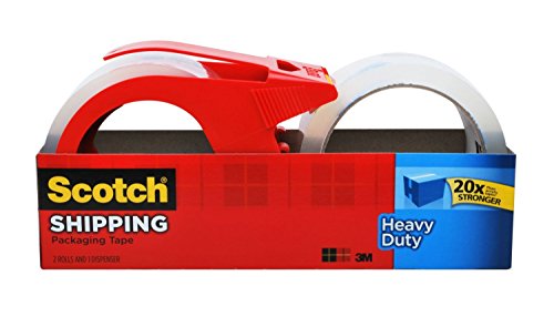 Scotch Heavy Duty Shipping Packaging Tape 2-Pack 1.88-in x 163.8-ft Clear Packing Tape (3850-21RD)