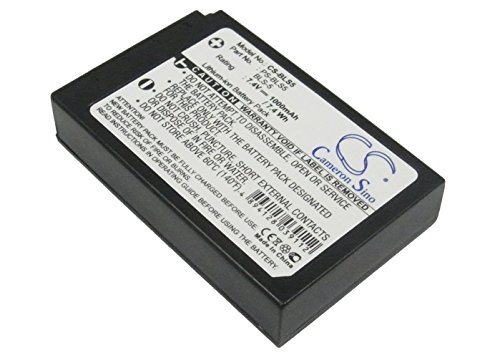 Cameron Sino Battery for Olympus E-PC2,E-PL5,E-PL6,E-PL7,E-PL8,E-PM2,OM-D E-M10,PEN E-P3,PEN E-PL2,PEN E-PL3,PEN E-PL5,PEN E-PL6,PEN E-PM1,PEN E-PM2,Stylus 1,Stylus 1s P/N:BLS-5,BLS-50,PS-BLS5 1000mAh