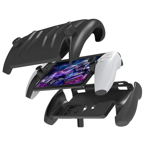 EJGAME Full Protective Case Compatible with Playstation Portal,PS Portal TPU Back Case with Adjustable Kickstand and Detachable Front Cover(Black)