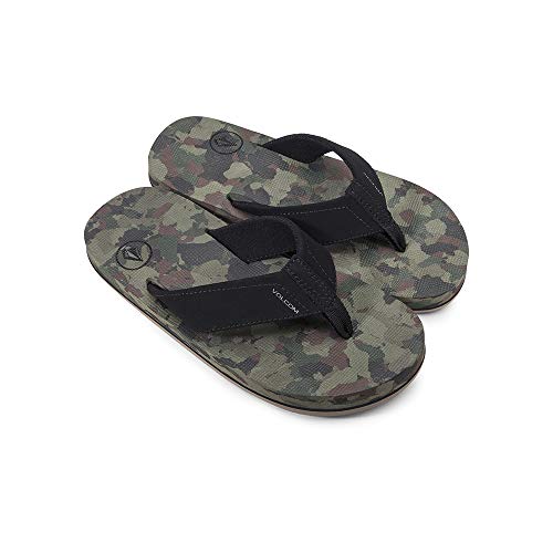 Volcom Big Kids Unisex Victor Flip Flop Sandal Dark Camo 2 Big Kid