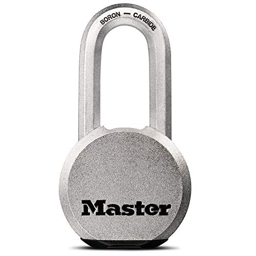 Master Lock Magnum Heavy Duty Solid Steel Padlock with Key,Silver