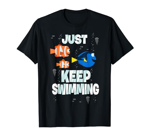 Disney Pixar Finding Dory Just Keep Swimming Clown Fish Crew T-Shirt