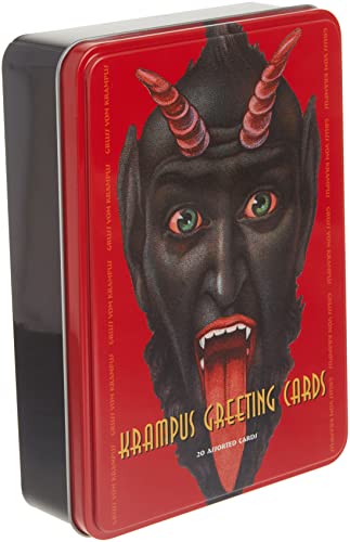 Krampus Greeting Cards Set One: 20 Assorted Cards in Deluxe Tin