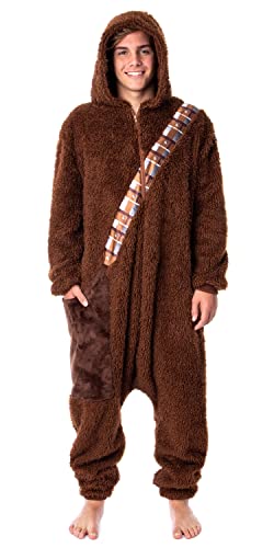 INTIMO Star Wars Adult Chewbacca Chewie Kigurumi Costume Union Suit Pajama for Men and Women (Small/Medium) Brown