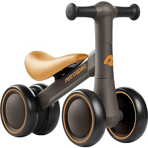 Retrospec Cricket Baby Walker Balance Bike with 4 Wheels for Ages 12-24 Months - Toddler Bicycle Toy for 1 Year Old’s - Ride On Toys for Boys & Girls