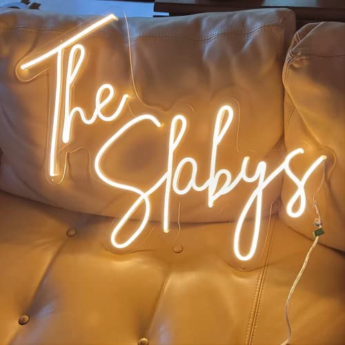 Custom Neon Signs,Personalized Dimmable LED Neon Signs for Family Birthday Bar Wedding Party Night Light&Company Logo or Business Signs, Birthday Gift Name Neon Lights