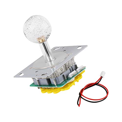 Zerodis LED Arcade Joystick Switchable Colorful Illuminated Joystick Switchable from 4 to 8 Way Operation