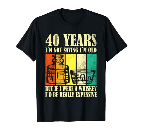 40 Year Old Vintage Bourbon Vintage Whiskey 40th Birthday T-Shirt