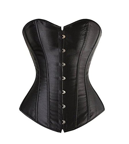 frawirshau Corsets for Women Plus Size Black Corset Sexy Bustier Corset Top Lingerie 2XL