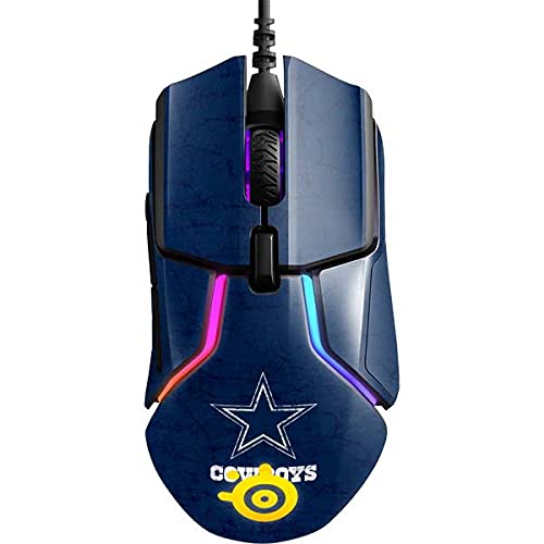 Skinit Decal Skin for SteelSeries Rival 600 Gaming Mouse - Officially Licensed NFL Dallas Cowboys Distressed Design