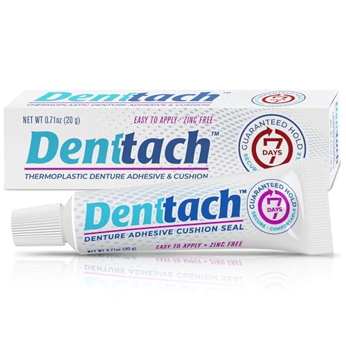 Denttach Denture Adhesive, Thermoplastic Denture Adhesive, Cushion and Reliner, Comfortable Denture Grip for Up to 7 Days, Glue Free, Zinc Free, Longest Holding Denture Reliner
