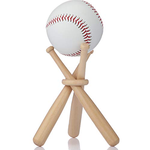Baseball Stand Baseball Holders for Balls Display Wooden Baseball Bat Display Stand Holder Display Baseball Centerpieces for Tables for Kids and Sports Lover (1 Pack)