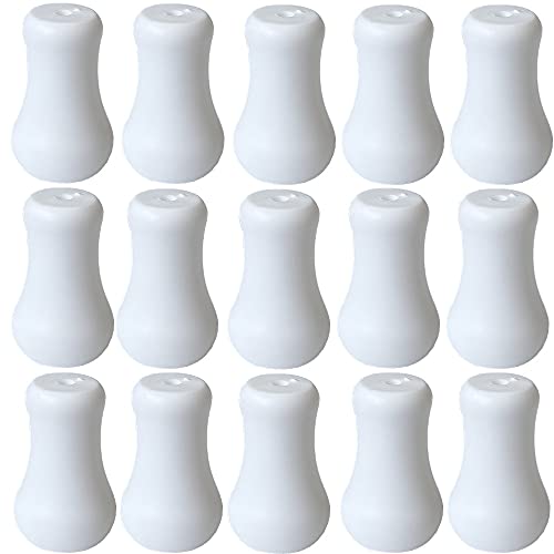 20pcs White Plastic Cord Tassel Window Blind Cord Knobs Drops Pull End for Roman Shades Curtain Crafts Drawstring Tassels