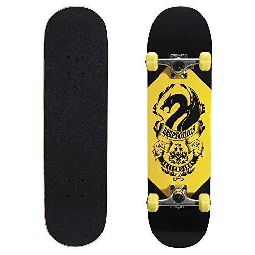 Kryptonics Star Series 31' x 8' Complete Skateboard - Medieval Times , Black