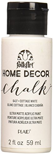 FolkArt Home Décor Chalk Furniture & Craft Acrylic Paint in Assorted Colors, 2oz, Cottage White