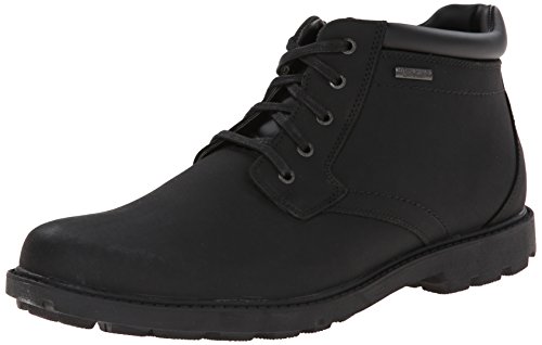 Rockport mens Storm Surge Water Proof Plain Toe chukka boots, Black, 10.5 Wide US