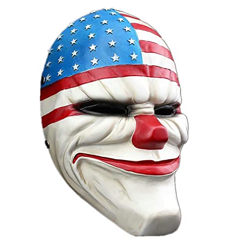 FRP Payday 2 Mask, Dallas/Wolf/Chains/Hoxton Cosplay Mask Halloween Masquerade Party Prop (Dallas)
