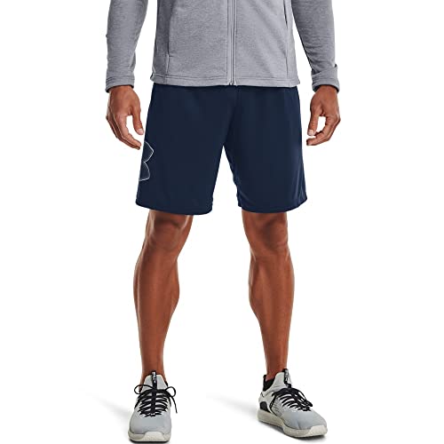 Under Armour Mens Tech Graphic Short , Academy Blue (409)/Steel , X-Large
