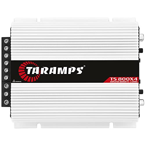Taramps TS 800x4 2 Ohms 4 Channels High Level Individual Input, 800 watts RMS Full Range, RCA Inputs Crossover High/Low Pass, Bridge, Multi-Channel Amplifier Car Audio System Class D