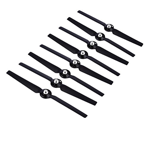 Hooshion 4 Pairs Propellers Rotor Blade Sets A & B for YUNEEC Q500 Q500M Q500+ Q500 4K Typhoon G RC Air Force Airplane Helicopter Propeller Quadcopter Drone(Black)
