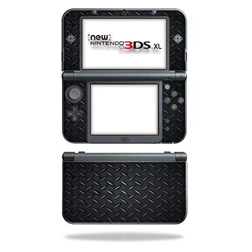 MightySkins Skin Compatible with New Nintendo 3DS XL (2015) Cover wrap Sticker Skins Black Diamond Plate