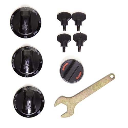 Camp Chef Parts Kit - Repair Kit for Camp Chef Cooking Systems - Includes Control Knobs, Leg Screws, Ignitor Knob & Regulator Wrench - Keep Camp Stove in Good Repair - Outdoor Cooking Gear Repair