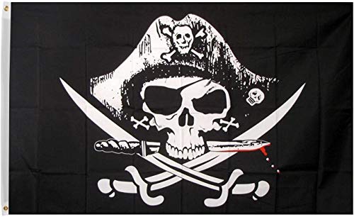Time Roaming 3x5 Ft Dead Man's Chest Pirate Polyester Flag with Brass Grommets