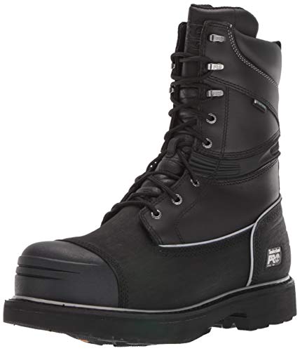 Timberland PRO Men's Gravel Pit 10 inch Steel Safety Toe Insulated Waterproof Internal Metguard Industrial Work Boot, Black, 8.5 Wide