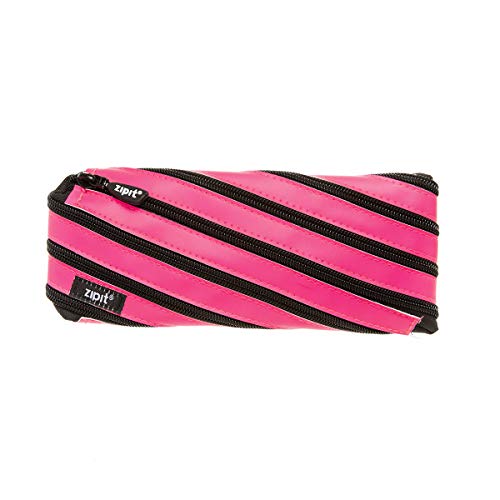 ZIPIT Neon Pencil Case for Girls | Pencil Pouch for School, College and Office | Pencil Bag for Kids (Pink)