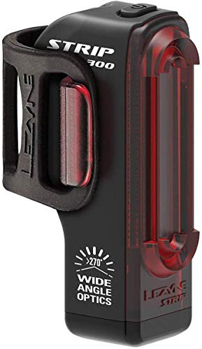 Lezyne Strip Drive Pro Bicycle Rear Light, Red LED, 300 Lumen, Road, Mountain, Gravel Bike, USB Rechargeable, Black Housing
