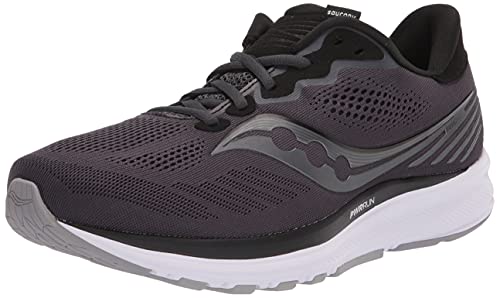 Saucony Men's Ride 14 Running Shoe, CHARCOAL/BLACK, 10 Medium