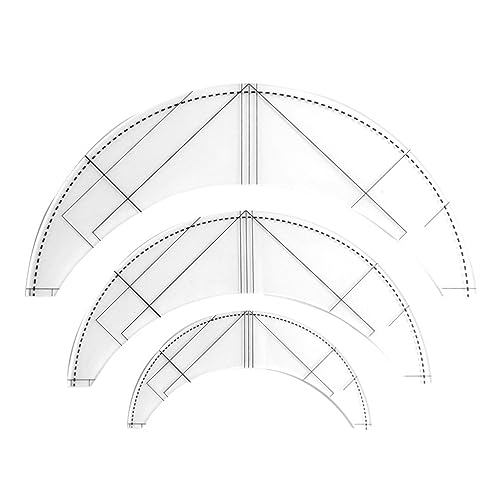 Tape Measures Rulers Arc Quilting Ruler Tablecloth Braided Twist Template Sewing Machine Ruler Sewing Accessories 3Pcs