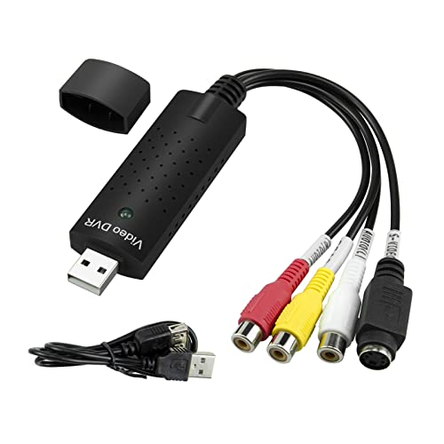 Little World The VHS to Digital Converter - USB 2.0 Audio/Video Converter, Video Capture Card VHS Box VHS VCR TV to Digital Converter Windows 2000/Win Xp/Win Vista/Win 7/Win 8/ Win 10/ Win 11/ Mac