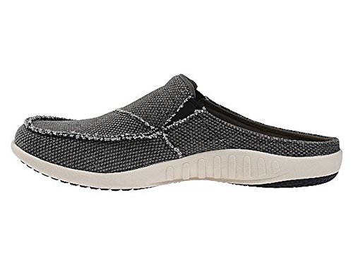 Spenco Men's Siesta Canvas Slide Sandal, Charcoal, 10M Medium US