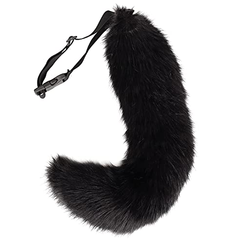 HAOAN Faux Fur Fox Tail for Adult or Kids Wolf Tail Cosplay Neko Party Costume Accessories