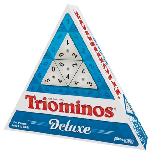 Pressman Tri-Ominos - Deluxe Edition Triangular Tiles with Brass Spinners, 5'