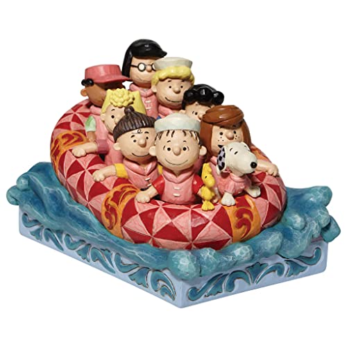 Enesco Peanuts by Jim Shore The Gang Rafting Figurine, 5.5 Inch, Multicolor
