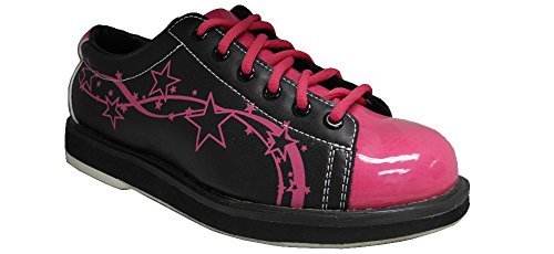Pyramid Women's Rise Black/Hot Pink Bowling Shoes Size 5.5