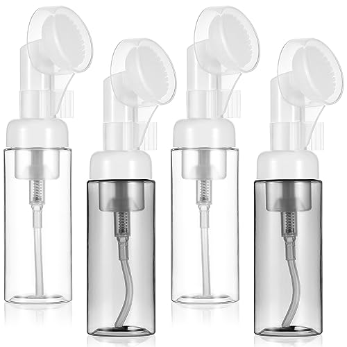 Beaupretty 4pcs Facial Cleanser Foaming Bottle, Small Mousse Foaming Container Mini Foaming Soap Pump Dispenser