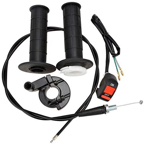 HIAORS 7/8' 22mm Twist Throttle Cable Handle Kit for Predator 196cc 212cc 6.5hp Coleman CT200U CT200U-EX BT200X Baja Warrior MB200 79cc 100cc CT100U CC100X Doodle Bug DB30 Motovox Mini Bike Go Kart