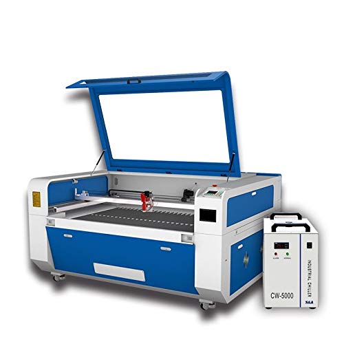 US Stock 130W Co2 Laser Acrylic Cutting Machine W4 Reci Co2 Laser Engraver Cutter Machine with 51-3/16''×35-7/16'' Blade,Honeycomb,Lifting Workbench CW5000 Water Chiller Red-Light Pointer, Auto-Focus