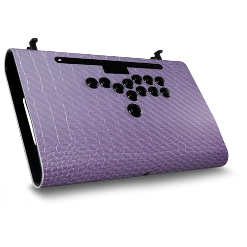 Carbon Fiber Gaming Skin Compatible with Victrix Pro FS-12 - Purple Gator Skin - Premium 3M Vinyl Protective Wrap Decal Cover - Easy to Apply | Crafted in The USA by MightySkins
