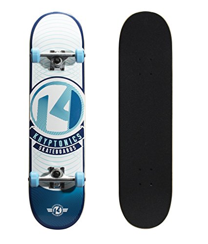 Kryptonics Pop Series 31' Skateboard, Sky Blue-Rays