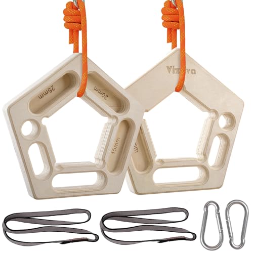 Vizava Hang Board Rock Climbing Practice Board Assist in Enhancing Training Strength of Fingers, Arms, Back Climbing Fingerboard Adapts to Indoor Outdoor Non-Slip Portable Hangboard Gifts for Climbers