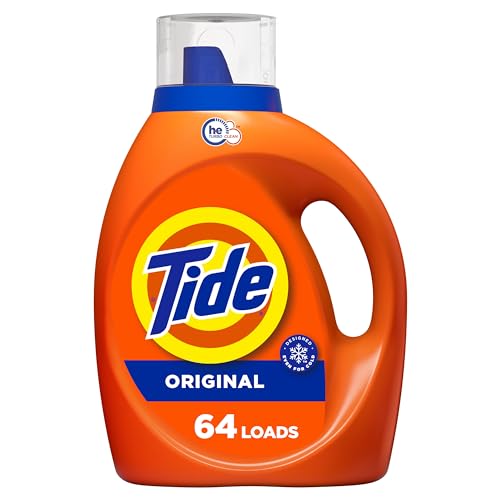 Tide Laundry Detergent Liquid Soap, High Efficiency (HE), Original Scent, 64 Loads, 92 fl oz