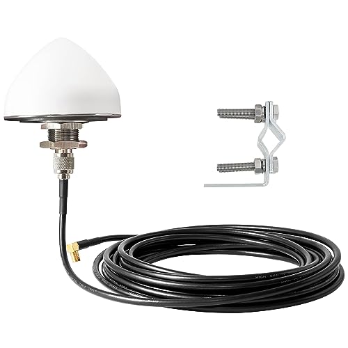 Anina Sirius XM Satellite Radio Antenna, Mirror Tubular Mount Aerial with SMB Connector 21ft Extension Wire for Semi Truck RV Trailer Car Vehicle, High Gain Sirius XM Stereo Receiver Tuner Antenna