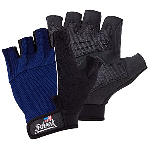 Schiek Sports 510 Cross Training Fitness Gloves - Weight Lifting Gloves with Adjustable Straps - Silicone Gel Padded Gloves for Women and Men