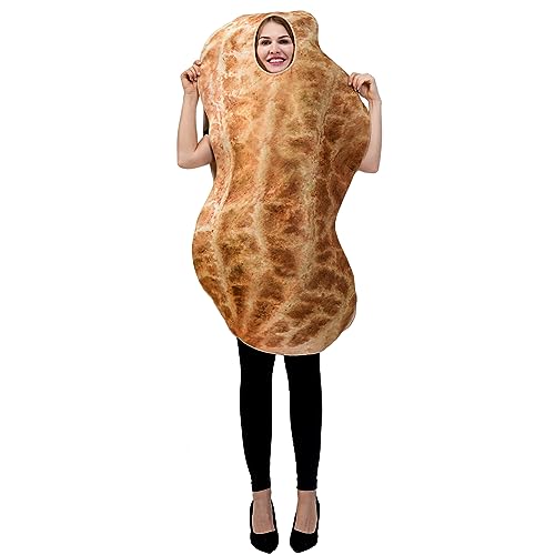Unisex Adult Peanut Costume Cosplay for Halloween Costume Party(Jumpsuit)
