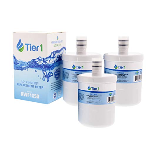 Tier1 5231JA2002A Refrigerator Water Filter 3-pk | Replacement for LG LT500P, GEN11042FR-08, ADQ72910902, ADQ72910907, ADQ72910901, WD-F05, SP-LE500, RWF0100A, RWF1050, Kenmore 9890, 46-9890, Fridge